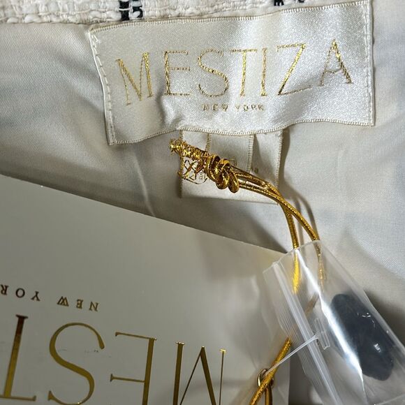 Mestiza Teresa Mini Preppy Skirt in Ivory Black Tweed Size 2 - Picture 6 of 6